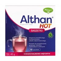 Althan Hot saszetki z proszkiem o smaku malinowo-miętowym, 10 szt.