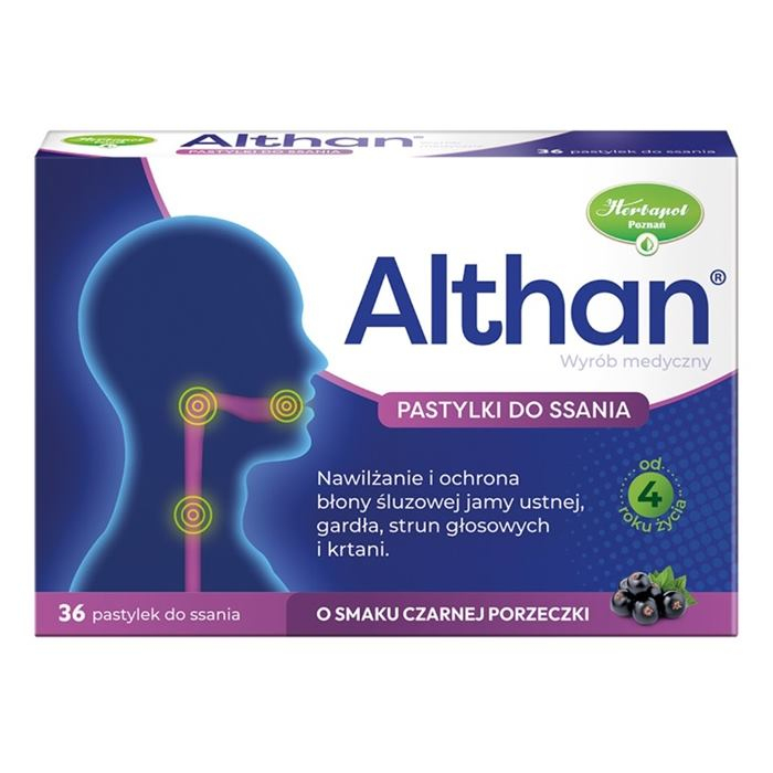 Althan pastylki do ssania o smaku czarnej porzeczki, 36 szt.