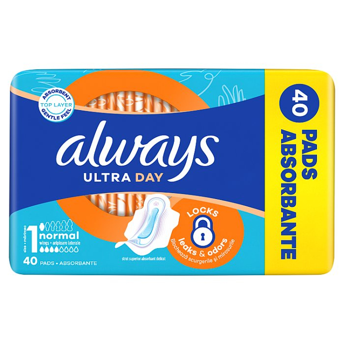 Always Ultra Normal podpaski higieniczne ze skrzydełkami rozmiar 1, 40 szt.