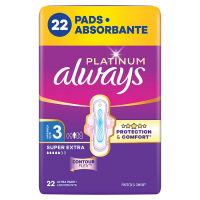Always Ultra Platinum podpaski higienieczne na dzień i noc rozmiar 3, 22 szt.