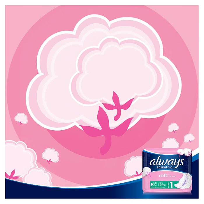 Always Ultra Sensitive Normal podpaski ze skrzydełkami rozmiar 1, 40 szt.