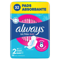 Always Ultra Super Plus podpaski ze skrzydełkami rozmiar 2, 32 szt.