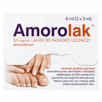 Amorolak 50 mg/ml lakier do paznokci leczniczy, 2 op. po 3 ml