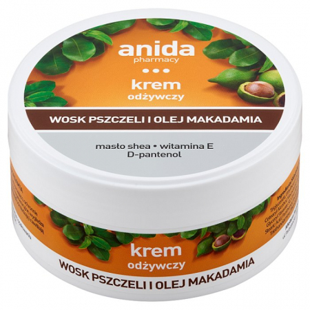 ANIDA Krem odżywczy wosk pszczeli i olej makadamia 125 ml