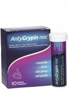 Antygrypin Noc 10 tabletek musujących