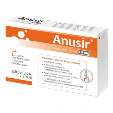 Anusir 10 mg  5 czopków doodbytniczych