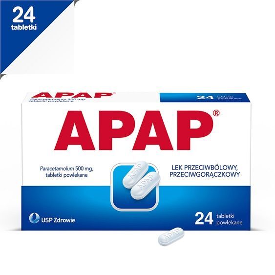 Apap 500 mg 24 tabletek powlekanych