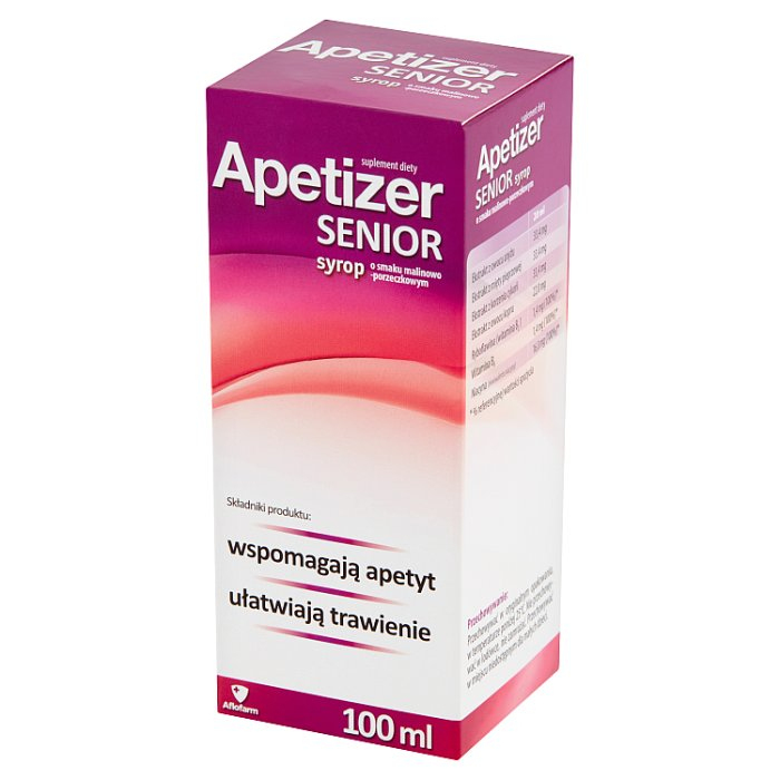 Apetizer Senior syrop o smaku malinowo-porzeczkowym, 100 ml