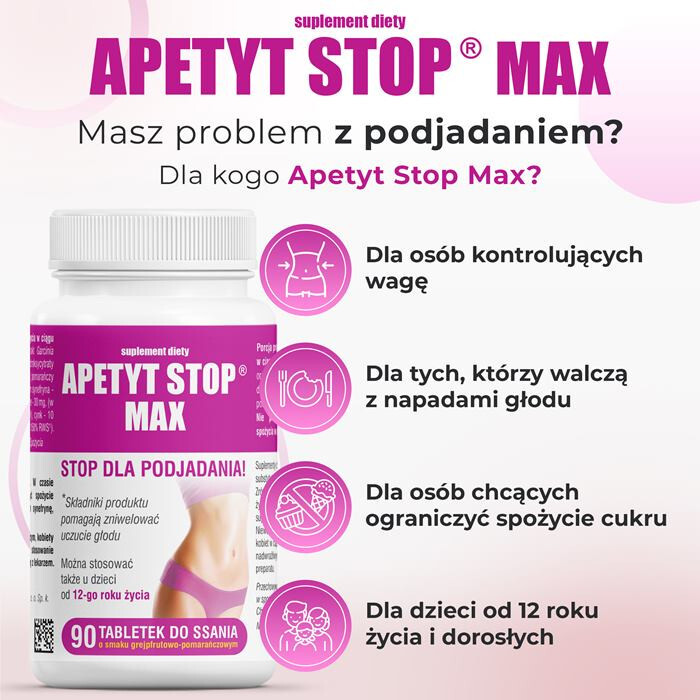 Apetyt Stop Max tabletki do ssania na odchudzanie, 90 szt.