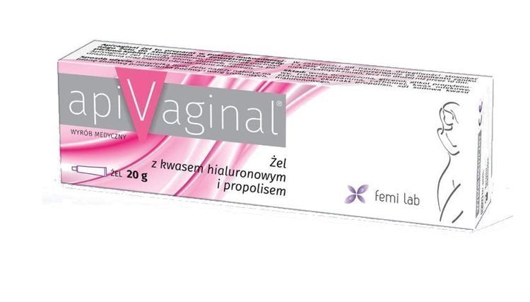 Apivaginal żel dla kobiet z kwasem hialuronowym i propolisem, 20 g