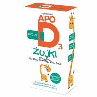 ApoD3 Żujki 1000 j.m. kapsułki miękkie do żucia o smaku pomarańczowym, 30 szt.