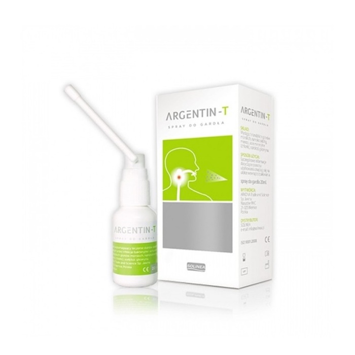 Argentin T spray do gardła 20 ml / Stany zapalne gardła