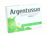 Argentussin Gardło (smak miętowo-cytrynowy) 16 past.