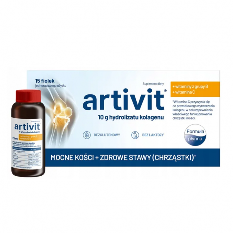 Artivit kolagen z witaminą C fiolki, 15 szt.