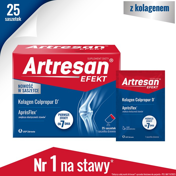Artresan Efekt kolagen na stawy saszetki, 25 szt.