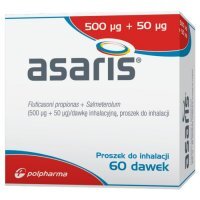 Asaris 500 mcg+50 mcq 60dawek, proszek do inhalacji