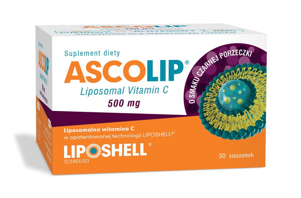 Ascolip Liposomal Vitamin C (smak czarna porzeczka) 30 saszetek