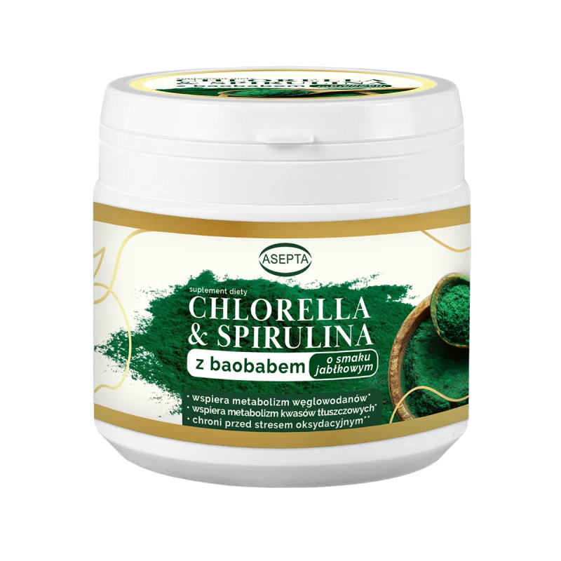 Asepta Chlorella & Spirulina proszek, 150 g