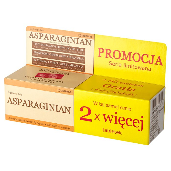 Asparaginian Magnez Potas tabletki, 100 szt.