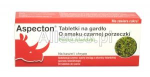 Aspecton tabletki na gardło (smak czarnej porzeczki) 30 tabl.