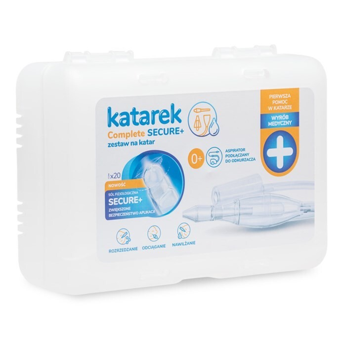 Katarek Complete Secure+ zestaw aspirator kataru z solą fizjologiczną, 1 szt.