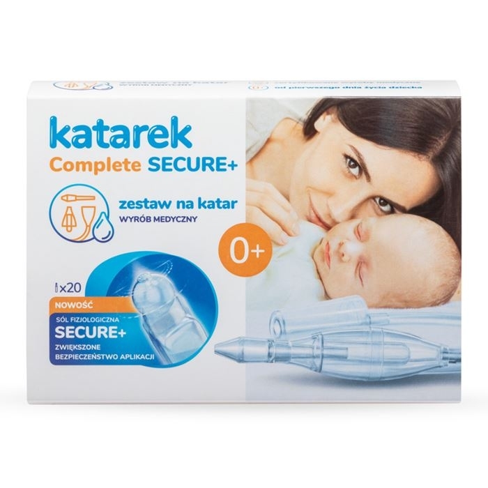 Katarek Complete Secure+ zestaw aspirator kataru z solą fizjologiczną, 1 szt.