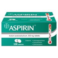 Aspirin 500 mg tabletki przeciwbólowe i przeciwzapalne, 100 szt.