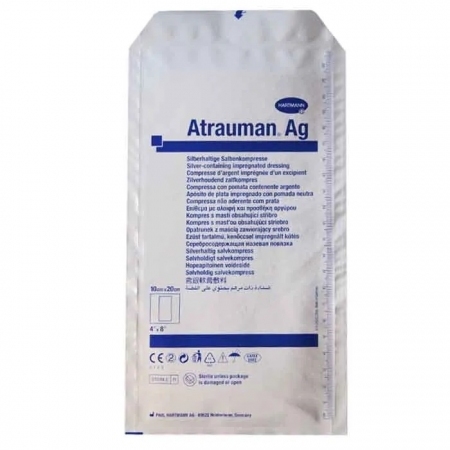 Atrauman Ag opatrunek leczniczy z maścią ze srebrem 10 cm x 20 cm, 1 szt.