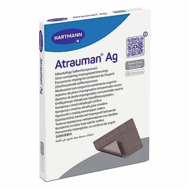 Atrauman Ag opatrunek z maścią ze srebrem 5 cm x 5 cm, 1 szt.