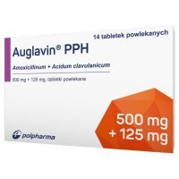 Auglavin PPH 500mg+125mg 14 tabletek powlekanych