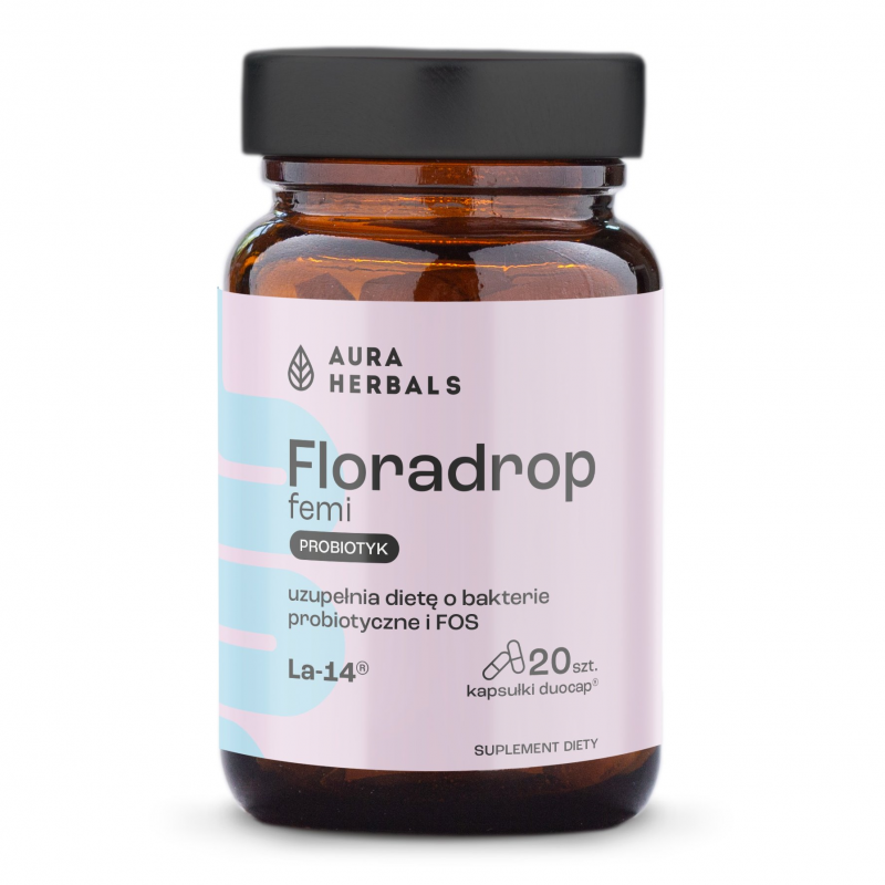 Aura Herbals Floradrop Femi probiotyk dla kobiet w kapsułkach, 20 szt.