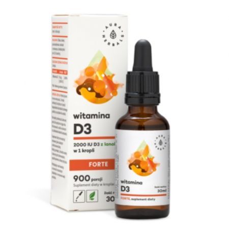 Aura Herbals Witamina D3 FORTE 2000 IU, krople 30 ml