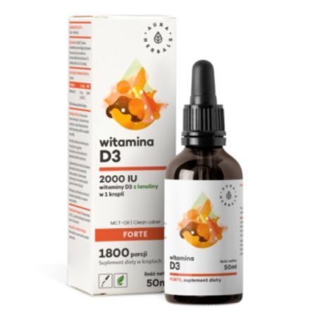 Aura Herbals Witamina D3 Forte 2000IU MCT krople 50ml