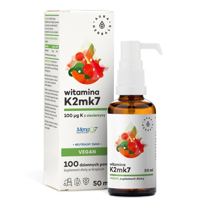 Aura Herbals Witamina K2 100 mcg Vegan krople 50 ml