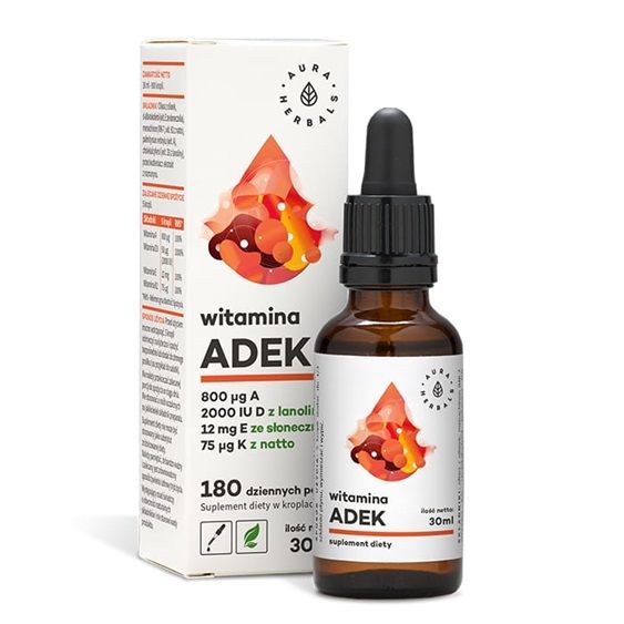 Aura Herbals Witaminy ADEK krople, 30 ml