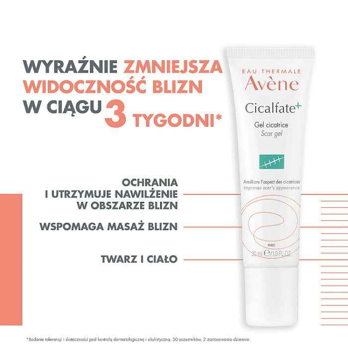 Avene Eau Thermale Cicalfate+ żel na blizny, 30 ml