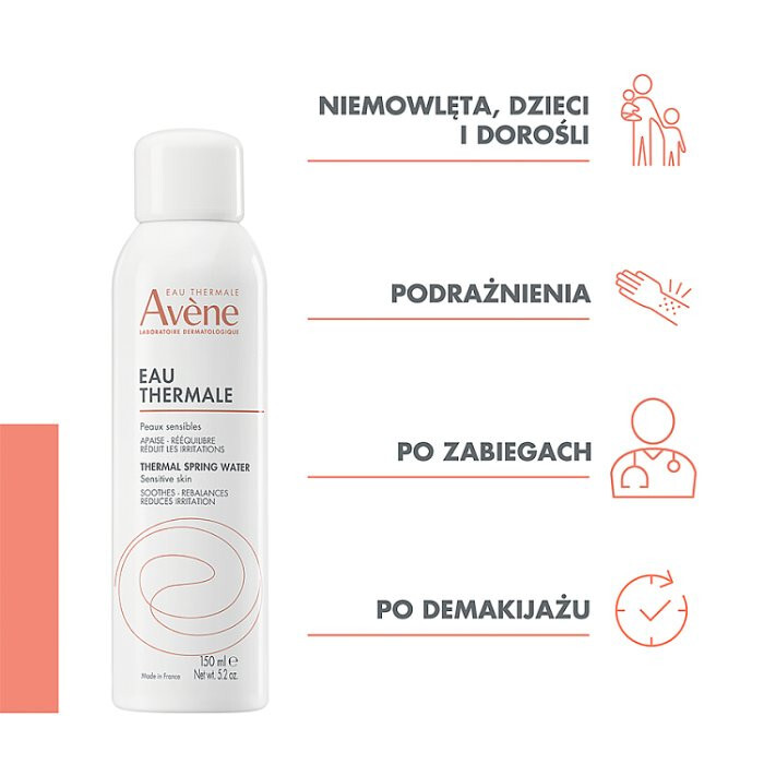 Avene Eau Thermale woda termalna kojąco-łagodząca aerozol, 150 ml