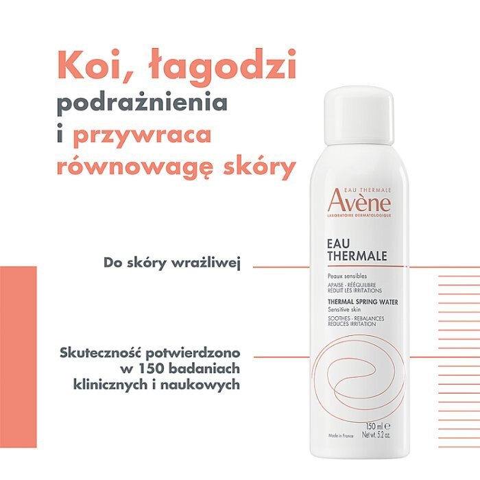 Avene Eau Thermale woda termalna kojąco-łagodząca aerozol, 150 ml