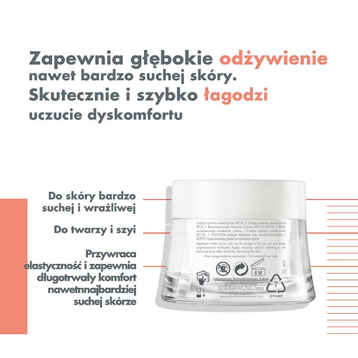 Avene Odżywczy krem rewitalizujący z bogatą konsystencją, 50 ml