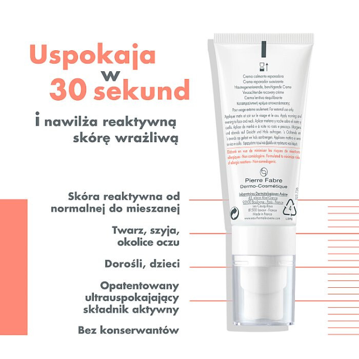 Avene Tolerance Control krem łagodząco-regenerujący do skóry wrażliwej, 40 ml