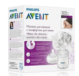 AVENT NATURAL Laktator ręczny 1 szt. +  Butelka 260 ml GRATIS!!