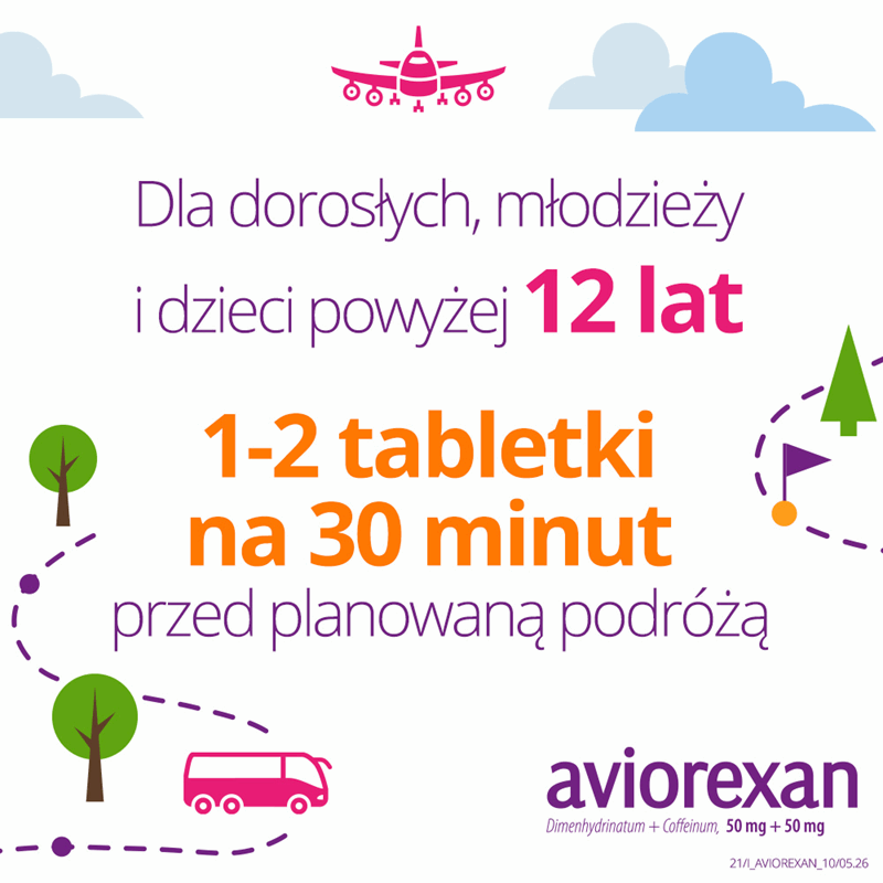 Aviorexan 50 mg + 50 mg tabletki powlekane, 10 szt.