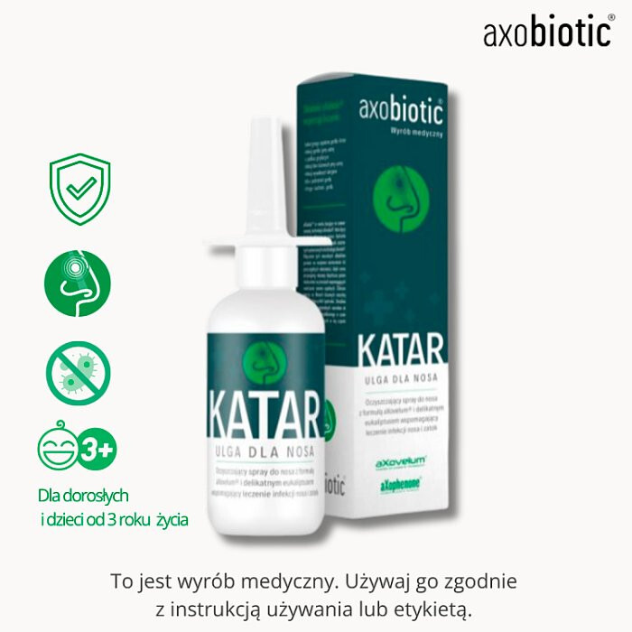 Axobiotic Katar spray do nosa oczyszczający, 30 ml