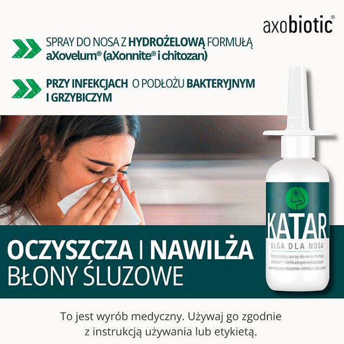 Axobiotic Katar spray do nosa oczyszczający, 30 ml