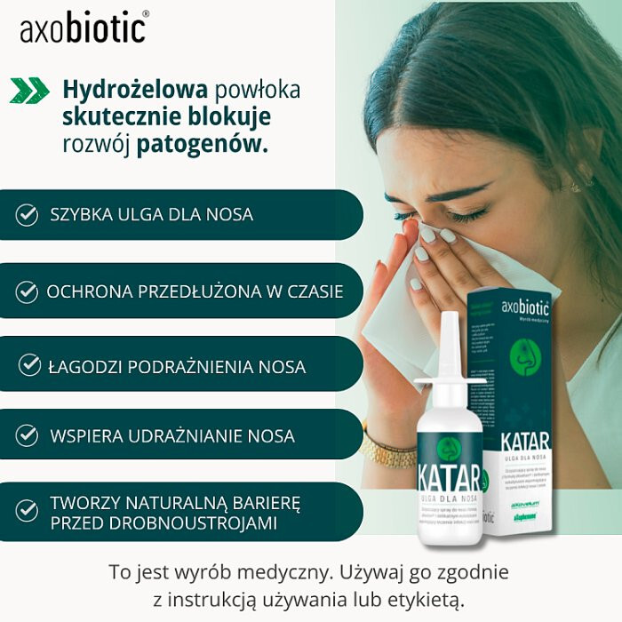 Axobiotic Katar spray do nosa oczyszczający, 30 ml