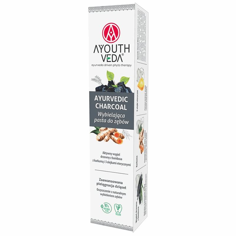 Ayurvedic Charcoal Wybielająca pasta do zębów, 100 g