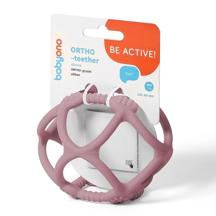 BabyOno Gryzak Ortho różowy 1 szt.