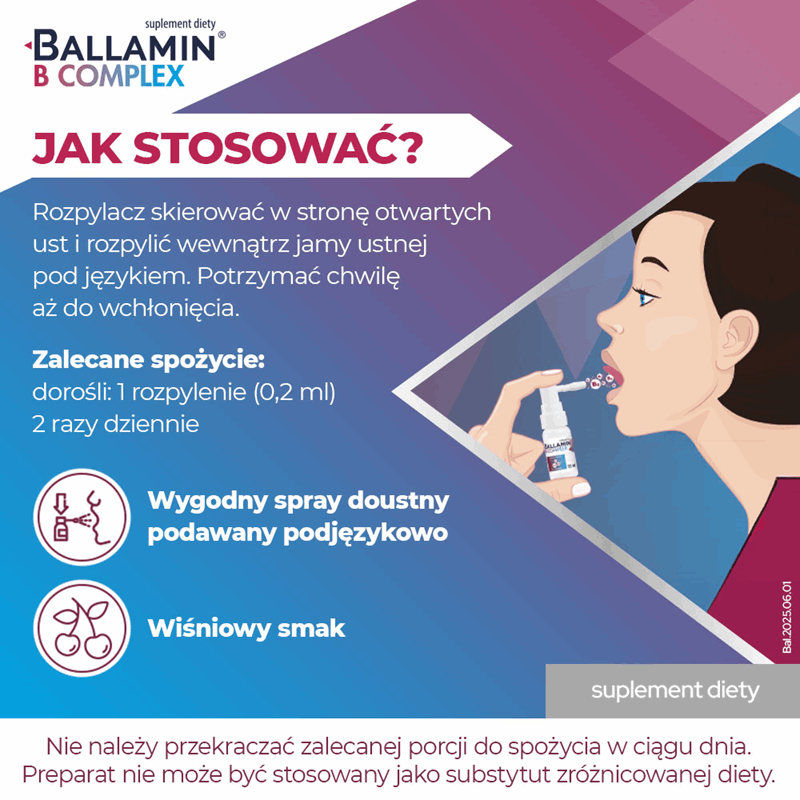 Ballamin B Complex spray podjęzykowy, 15 ml