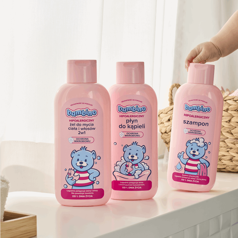 Bambino Hipoalergiczny żel do mycia ciała i włosów 2w1, 400 ml