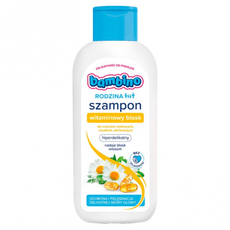Bambino Rodzina Szampon Witaminowy Blask hiperdelikatny, 400 ml